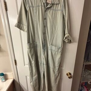 Light Blue Denim Jumpsuit